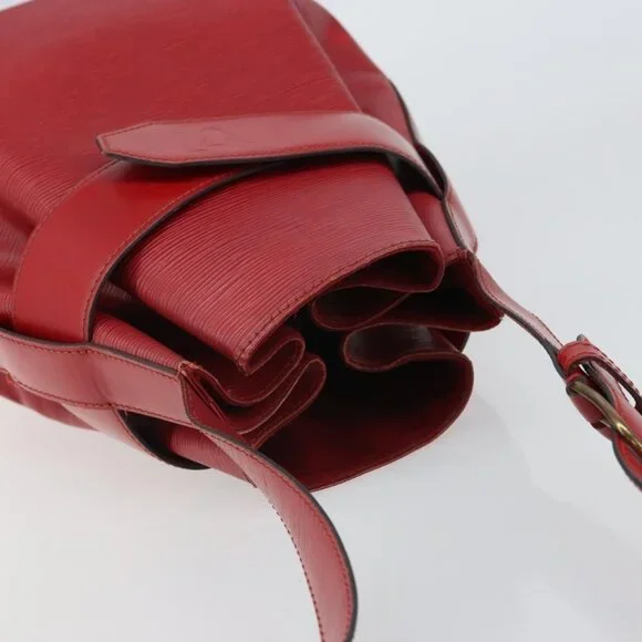 Authentic LOUIS VUITTON Epi Sac Depaule GM Shoulder Bag Red M80197 LV - Picture 13 of 16